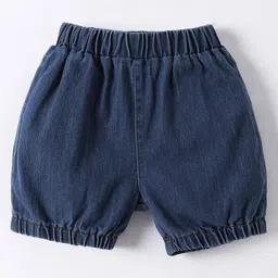 Kookie Kids Washed Shorts - Blue-image-6