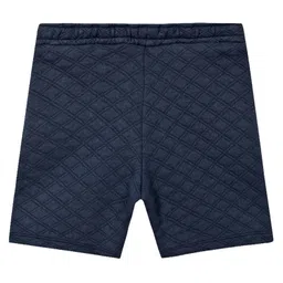 Anthrilo Cotton Terry  Checked Shorts - Navy Blue image 3