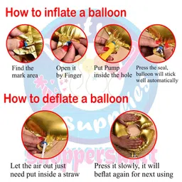 Shopperskart Happy Birthday Lower Case Cursive Letter Balloon - Gold image 3