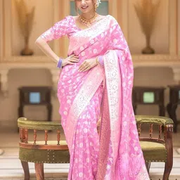 bigben textile Ethnic Motifs Woven Design Banarasi Saree-picture-23