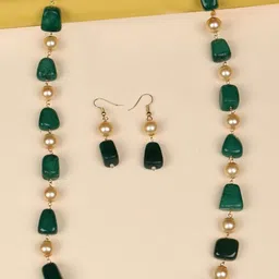 Geo Jewels Premium Beaded Necklace & Earrings Jewellery set-picture-13