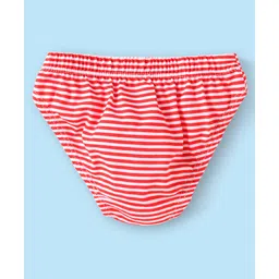 Babyhug 100% Cotton Knit Panties With Star & Stripes Print Pack of 3 - Red White & Blue image 5