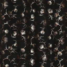 GEET CREATIONS Black Floral Window Curtain image 5