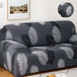 jai krishna Polycotton Geometric 3 Seater Sofa Cover image 3