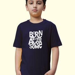 Friskers Boys Typographic Printed Round Neck Short Sleeves Cotton Casual T-shirt-picture-34