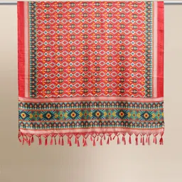Sztori Ethnic Motifs Printed Silk Dupatta image 4