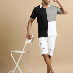 ECOLINE Clothing Men Antimicrobial Colourblocked Polo Collar T-shirt image 5