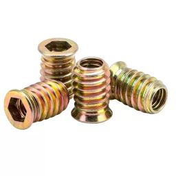 GENERIC M8x25 mm Wood Insert Screws Bolts/Nuts Gold (Pack of 100 Pcs)-picture-12