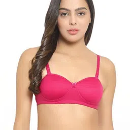 samvar Women Cotton Red,Blue,Pink Padded Non-Wired Lingerie Bra Sport wear Gym Crop Tank Top image 4