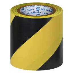 VCR 18 m x 144 mm Waterproof PVC Black & Yellow Floor Marking Tape, 12 Rolls Per Pack-picture-35