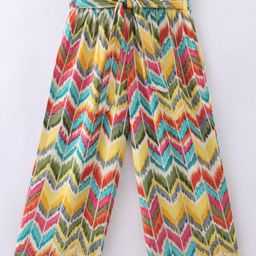 CrayonFlakes Rayon Zig Zag Printed Palazzo - Pink-picture-47