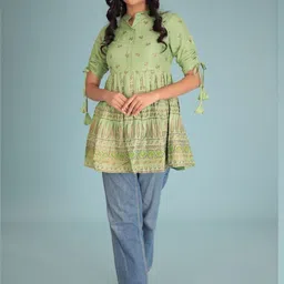 INVI Women Mandarin Collar Ethnic Top-picture-15