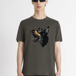 Antony Morato Men Animal Printed Round Neck Cotton T-shirt image 1