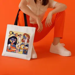 ARTBUG Printed Shopper Tote Bag image 4