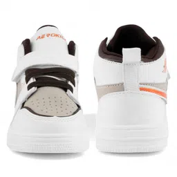 Lil Lollipop Aerokick Text Detailed & Colour Blocked Velcro Closure Shoes - Off White image 3