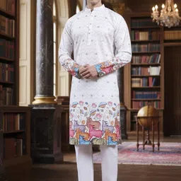 SZN Men Ethnic Motifs Printed Quirky Kurta-picture-25