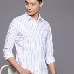 Allen Solly Comfort Slim Fit Striped Pure Cotton Casual Shirt-image-85
