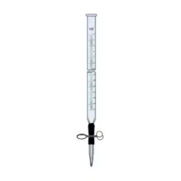 Biohall 100 ml Class B Burette With Glass Jet and Pinch Cock Rubber Tubing, BLS.B181.04 image 1