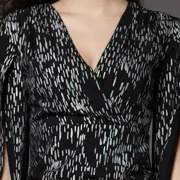 KASSUALLY Black Embellished Crepe Dress image 5