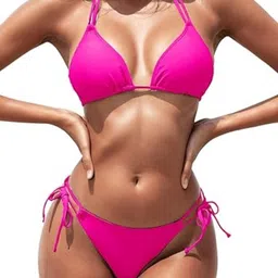 RECENT FASHION Halter Neck Swim Bikini Set-picture-11