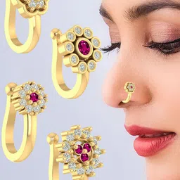 VAMA Cubic Zirconia Stud Nosepin image 2