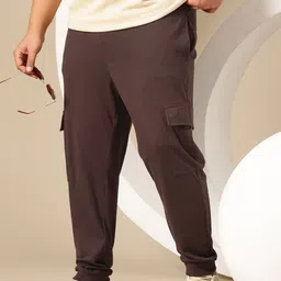 Sztori Plus Size Men Mid-Rise Cargos-Styled Joggers-image-68