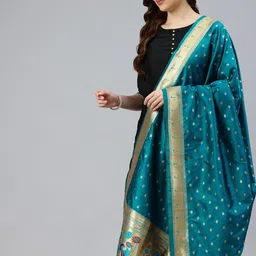 swatika Ethnic Motifs Woven Design Dupatta with Zari-picture-35