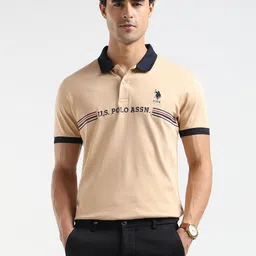 U.S. Polo Assn. Men Solid Polo Collar Cotton T-shirt-picture-39