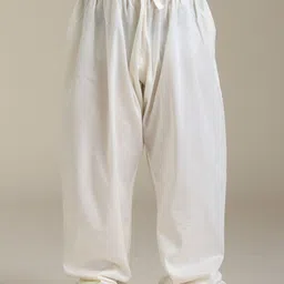 Manyavar Boys Floral Embroidered Thread Work Mandarin Collar Straight Kurta With Pyjamas image 3