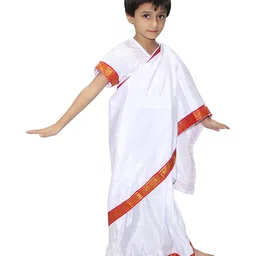 Kaku Fancy Dresses Indira Gandhi National Hero Freedom Fighter Republic Day & Independence Day Theme Costume Set - White-picture-25