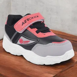 Lil Lollipop Colour Blocked With Velcro Closure Shoes - Black-picture-17