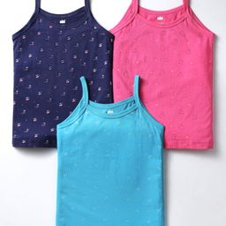 Simply Sinker Knit Slips With Fruits & Animal Print Pack Of 3 - Navy Blue Pink & Turquoise-picture-14