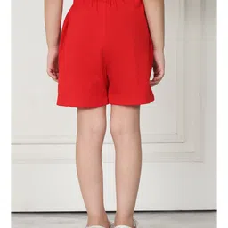 Mini & Ming Cotton Solid Shorts - Red image 3