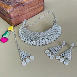 VATSALYA creation Women White Jewellery Set-picture-11