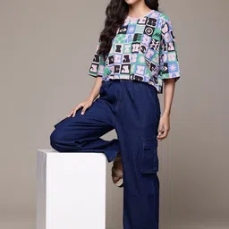 The Roadster Lifestyle Co. Printed Oversized T-shirt image 3