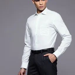 Louis Philippe Pure Cotton Geometric Printed Classic Fit Formal Shirt-image-46