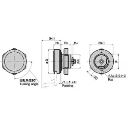 TAKIGEN Stainless Steel Waterproof Collar Lock Handle 134 g, A-1310-3-picture-22