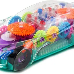 mega star 3D with 360 Degree Rotation, Gear Simulation Mechanical Sound and Light Car Toy image 3