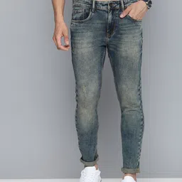 Harvard Men Slim Fit Low Distress Light Fade Acid Wash Stretchable Jeans-picture-41