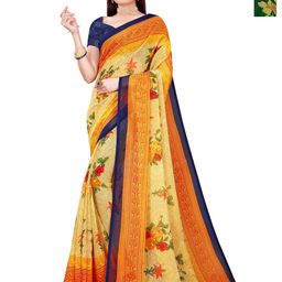 Moda Rapido Floral Pure Georgette Saree-picture-3