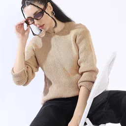 High Star Women Self Design Pullover Sweaters-image-26