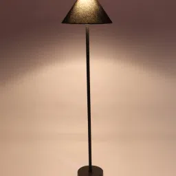 pristine interiors 47" Black Floor Lamp with Black Shade image 3