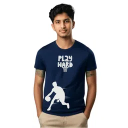 TeeSlix Unisex Blue Tshirts image 3