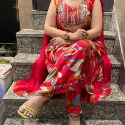 Sdc Collections Printed Sequinned Sequinned Anarkali Kurti image 5