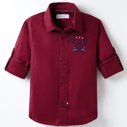 US Polo Assn Cotton Knit Full Sleeves Shirt With Logo Embroidery - Red-picture-14