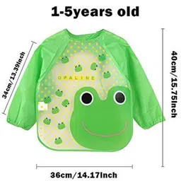 BabyGo Sleeves Washable Waterproof Feeding Bib for Babies and Kids -1 Piece (Random Color) image 2