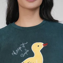 She N She Embroidered Sweatshirt With Jogger Co-Ords image 3