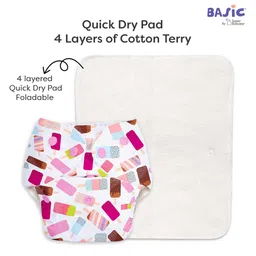 Superbottoms BASIC Washable & Reusable Cloth Diapers, Quick dry high absorption Diapers for Baby (3m-3y) image 3