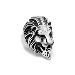 Teeragaj Set Of 2 Stone-Studded Stainless Steel Finger Rings image 2