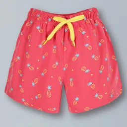 Plum Tree Pack Of 2 Pineapple & Unicorn Printed Cotton Shorts -  Blue And Pink image 5